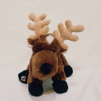Brown Reindeer Webkinz No Code Ganz Plush Stuffed Animal 8" Woods Forest HM137 - Image 1 of 4