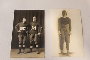 2 1917 Football Post Cards  Belived to be University of Maryland