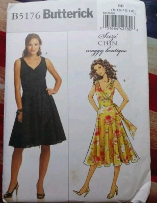 NEW Butterick Suzi Chin Maggy Boutique Sz 8 10 12 14 Dress Pattern 5176 uncut  - Image 1 of 4