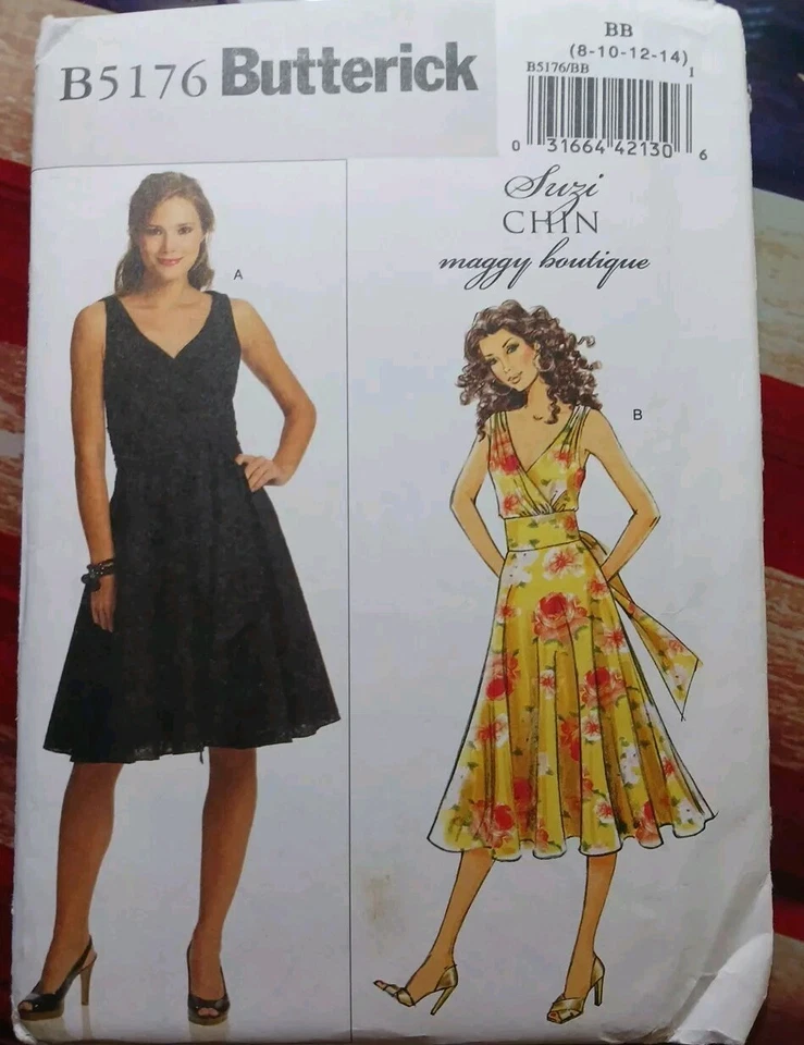 NEW Butterick Suzi Chin Maggy Boutique Sz 8 10 12 14 Dress Pattern 5176 uncut  - Image 1 of 4