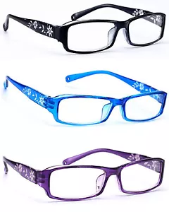Gafas de lectura para mujer + 0.5+1.0+2.0+3.0 Slim Frame Flores - Imagen 1 de 7