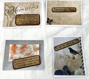Kartenbastelset "Liebe" Papier & Verzierungen ergibt 4 Karten Jubiläum Geburtstag - Bild 1 von 5
