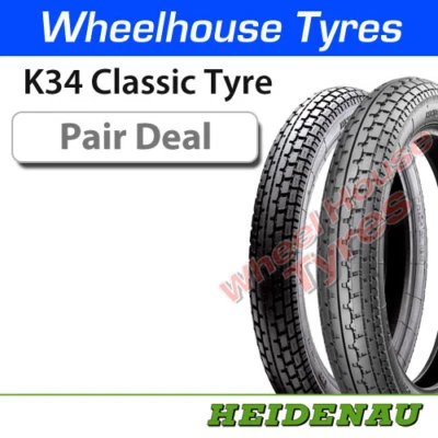 Heidenau K34 Classic Motorcycle Tyre - Pair Deal