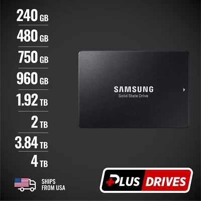 SAMSUNG SATA SSD 4TB 2TB 960GB 480GB 240GB 2.5 Solid State Drive 6Gbps lot - Image 1 of 2