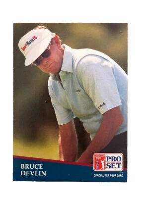 Excellent: Vintage 1991 PRO SET PGA Tour Bruce Delvin Rookie Trading Card - Image 1 of 2