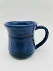 Hand Turned Art Pottery Mug Signed DRG 2018 Chelan PNW Blue Glazed