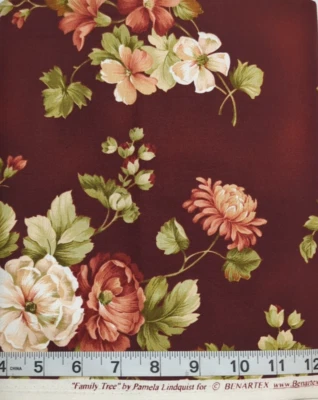 Family Tree Pamela Lindquist 1.5yds Benartex #3804 Cotton Sew Quilt Craft Fabric - Image 1 of 3