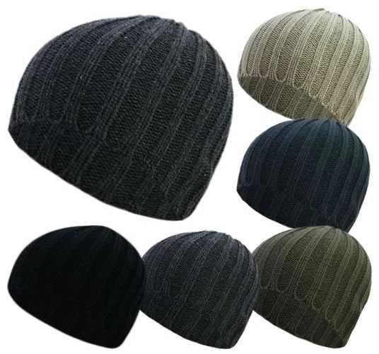 Skull Cap Beanie Hat Chunky Knit Winter Hat Warm Gift Ski Work Ladies Mens New