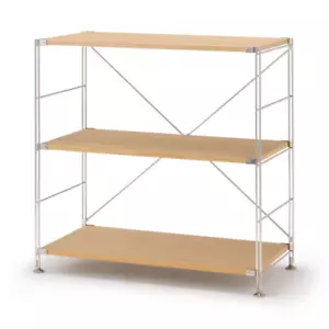 MUJI Stainless Unit Shelf - Oak Shelf Set 83266974 JAPAN #703EK23 - Picture 1 of 10
