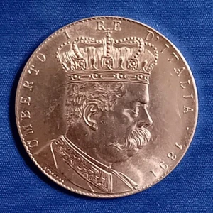 MONETA REGNO UMBERTO I (1891) COLONIA ERITREA TALLERO 5 LIRE - Foto 1 di 2