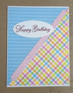 Handmade Card Happy Birthday Blank Inside With Envelope 5.5 x 4.5 - Picture 1 of 4