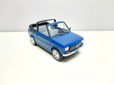 Fiat 126 Cabrio Blu del 1973 - 1/18 Artigianale base MCG - Immagine 1 di 4