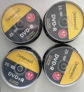 4x 25er Multipack =100x Intenso 4101154 DVD-R Rohling 4.7 GB 4 Spindeln NEU/OVP - Bild 1 von 1