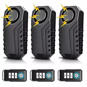 113dB Bike Motorcycle Alarm Anti-Theft Vibration Bicycle Security with Remote AU - Picture 1 of 14