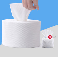 1 Roll Disposable Travel Cotton Dry Wet Dual-use Towel Washcloth Facial Cleanser