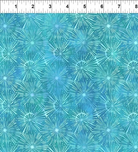 Urban Jungle Burst Blue by Jason Yenter for In the Beginning 1/2 Yard 11UJ4 - Image 1 of 1