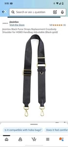 jiesinlov Black Purse Straps Replacement Crossbody Shoulder for HOBO Handbag Adj - Picture 1 of 6