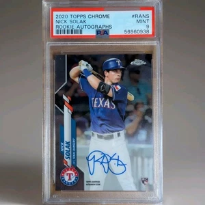 2020 Topps Chrome - Rookie Autographs Nick Solak #RA-NS (AU, RC) PSA 9 MINT - Picture 1 of 2