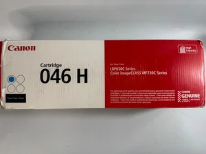 Cartucho de tóner Canon 046 H cian alto rendimiento genuino (1253C001) NUEVO CAJA ABIERTA - Imagen 1 de 5