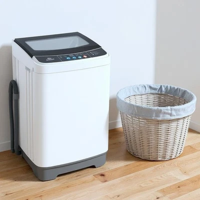 Портативная стиральная машина 15,6 фунтов полностью автоматическая компактная стиральная машина сушилка квартира ~ - Изображение 1 из 4