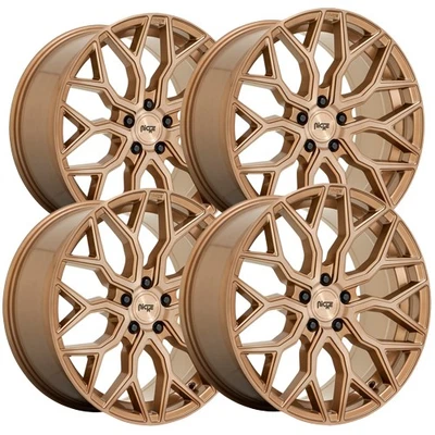 (Set of 4) Niche M263 Mazzanti 19x8.5 5x112 +25mm Bronze Wheels Rims 19" Inch - Изображение 1 из 4