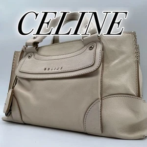 Celine Tote Bag Leather Ivory Authentic G04101479 - Picture 1 of 24