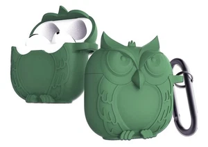 Owl Shaped AirPod 4th Gen Soft Protective Case Green - Picture 1 of 4