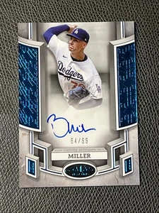 2024 Topps Tier One blu /99 Bobby Miller autografo su carta LA Dodgers - Foto 1 di 2