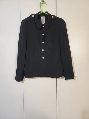 Vintage Zelda Brand Blazer Jacket - All Black Women’s Size 8 - Image 1 of 4