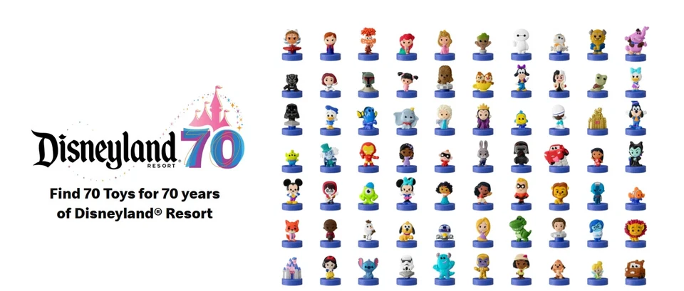 2025 McDONALD'S Disney 70th Anniversary  Disneyland HAPPY MEAL TOYS Or Set - Image 1 of 1