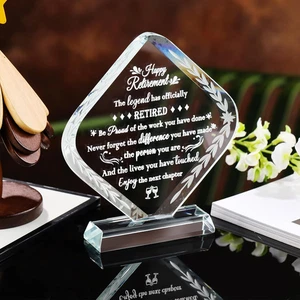 Movdyka Crystal Retirement Gifts for Women Glass Retired Medal Presents for M... - Picture 1 of 12
