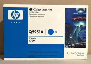 Cartuchos de tóner cian originales HP 643A Q5951A (Q5951AC) nuevos caja sellada - Imagen 1 de 7