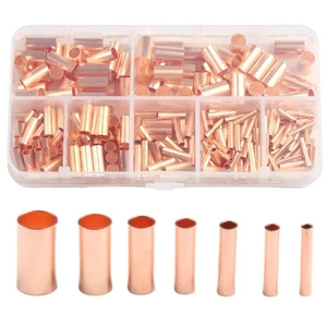 Red Copper Electrical Connector Set Including 250Pcs and Heat Shrink Tubing - Picture 1 of 12