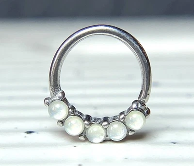 Aro de piedra iluminadora flexible de 5 1 pieza anillo de tabique cartílago daith hélice tragus  Foto 1 de 4