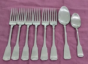Oneida Cube American Colonial Flatware 8 Pieces Dinner Fork Teaspoon Place Spoon - Picture 1 of 4