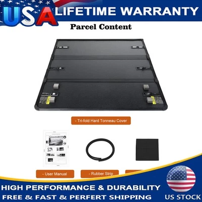 Cubierta rígida Tonneau de 5 ft 3 pliegues para Nissan Frontier 2005-2024 cubierta Tonneau A Foto 1 de 4