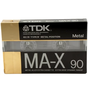 TDK MA-X 90 METAL POSICIÓN TIPO IV CINTA DE CASETE DE AUDIO EN BLANCO (1987) NUEVA Y SELLADA - Imagen 1 de 8