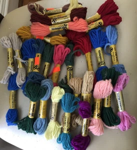 28 Skeins Omis Acrylic Needlepoint / Crewel Yarn 8 Yds Ea Various Colors - Picture 1 of 2