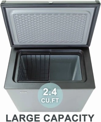 3 Way 2.4 cu.ft Chest/Deep Freezer Caravan 12V/110V/LPG Chest Fridge with Lock - Image 1 of 4