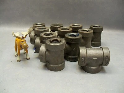 1" Tee FNPT Pipe Fitting Anvil Cast Iron Class Lot of 11 - Image 1 of 4