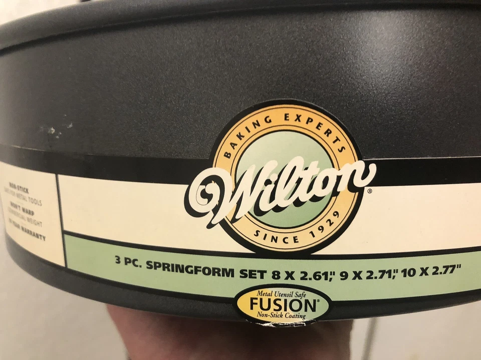 Wilton 3piece Metal Utensil Safe Fusion Non-stick Coating Springform Pan Set