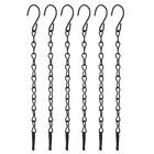 6 Pieces Black Chain Hanging Baskets for Plants Outdoor Feeder
