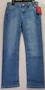 Ferrani Jeans Boys 10 Blue Denim Cotton Stretch Light Wash Pockets Straight Leg - Picture 1 of 12