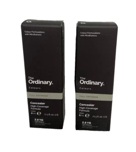 2X NEW THE ORDINARY CONCEALER HIGH COVERAGE FORMULA 8ml 2.0YG LIGHT MEDIUM - Picture 1 of 3