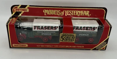 Matchbox Models of Yesteryear Y-27 1922 Foden C Steam Wagon & Trailer-Fraser's-k - Image 1 of 4