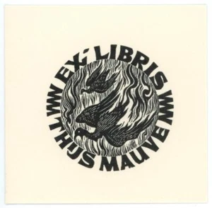 unbekannt - Exlibris von Thijs Mauve - Holzstich - o.J. - Imagen 1 de 1