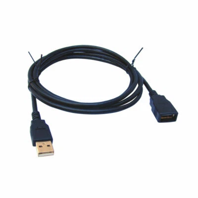 3-Feet,USB 2.0 Male to Female Extension cable. Hi Quality,Gold connector.Black. - Image 1 of 4