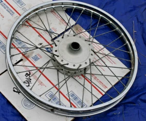1973-75 SUZUKI TC 100 cc OEM FRONT RIM/ HUB 140X19 /VIN # TC100-15771 - Picture 1 of 4