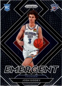 2021-22 Panini Prizm Josh Giddey Emergent RC #7 Oklahoma City Thunder - Picture 1 of 2