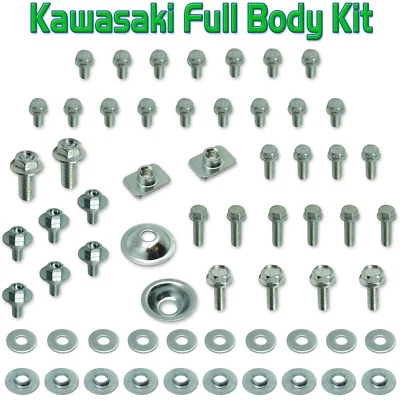 KAWASAKI KX Body Bolt Original Kit  100 125 250 500 plastics f&r fenders seat - Image 1 of 3